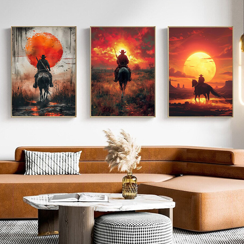 Retro Gaming Art - Classico gioco retrò personaggio cowboy Red