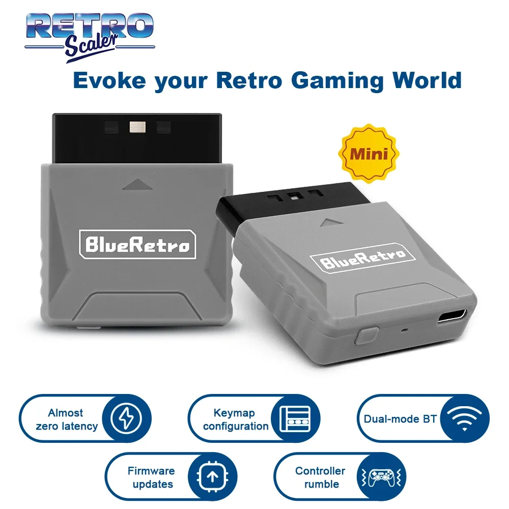 Retro Gaming Upscaler - RetroScaler Mini Blueretro Adattatore ricevitore per