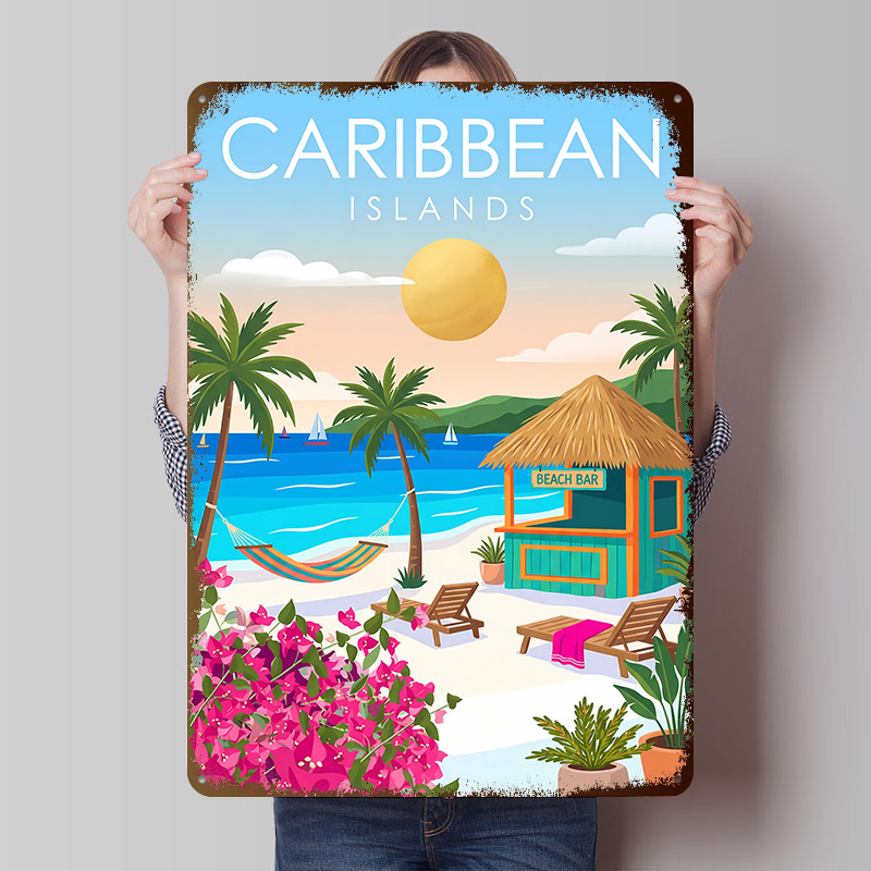 Retro Gaming Bar - Poster in Latta delle Isole Caraibiche,