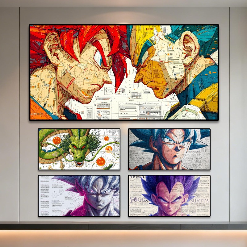 Retro Gaming Art - Poster Anime Dragon Ball, Stampa Decorativa