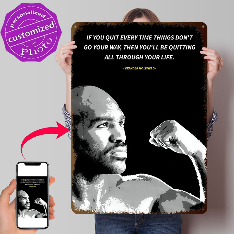 Retro Gaming Quotes - Poster con citazioni di Evander Holyfield,
