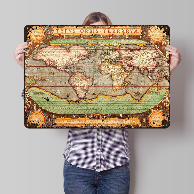 World Of Retro Gaming - Poster Stampato di Vecchie Mappe del