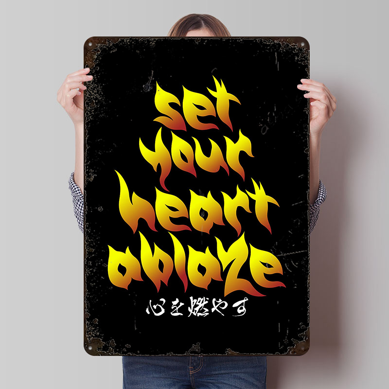 Retro Gaming Quotes - Poster con Citazione Anime 'Set Your