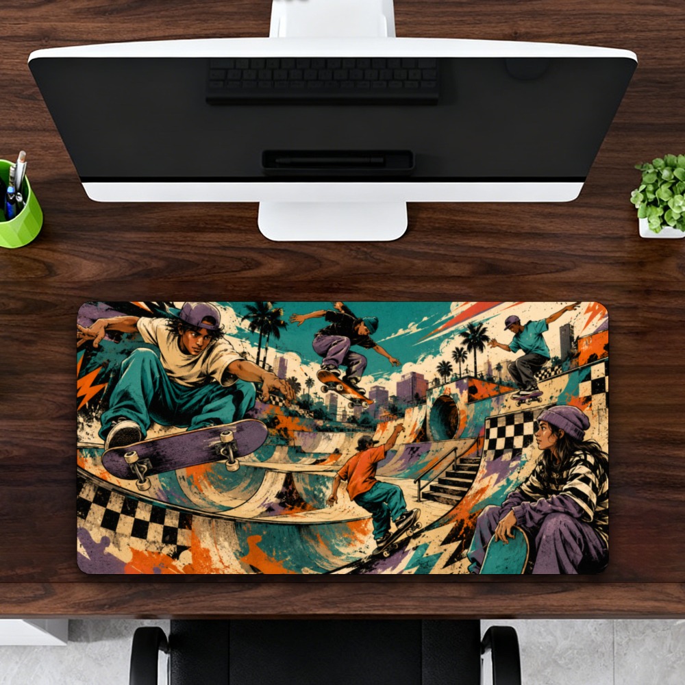 Retro Gaming Art - Fantastico tappetino da tavolo per skateboard