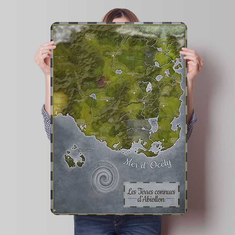 World Of Retro Gaming - Poster in Metallo della Mappa del