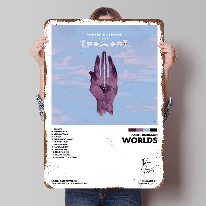 World Of Retro Gaming - Porter Robinson Worlds Metal Poster -