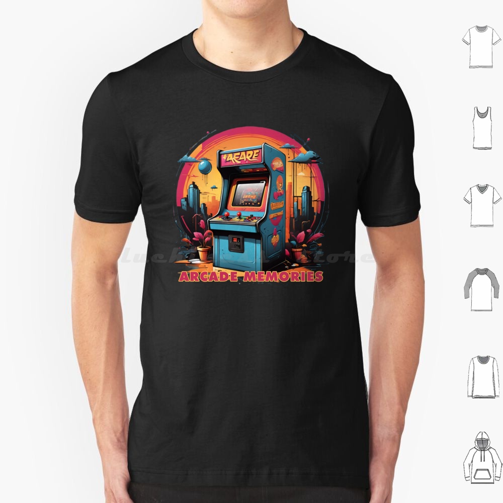 Game Retro Gaming - Ricordi arcade-Arcade T Shirt in cotone