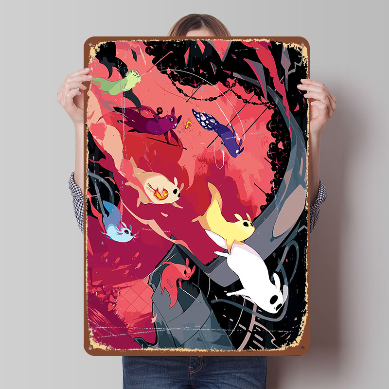 World Of Retro Gaming - Poster in Metallo Rain World, Arte