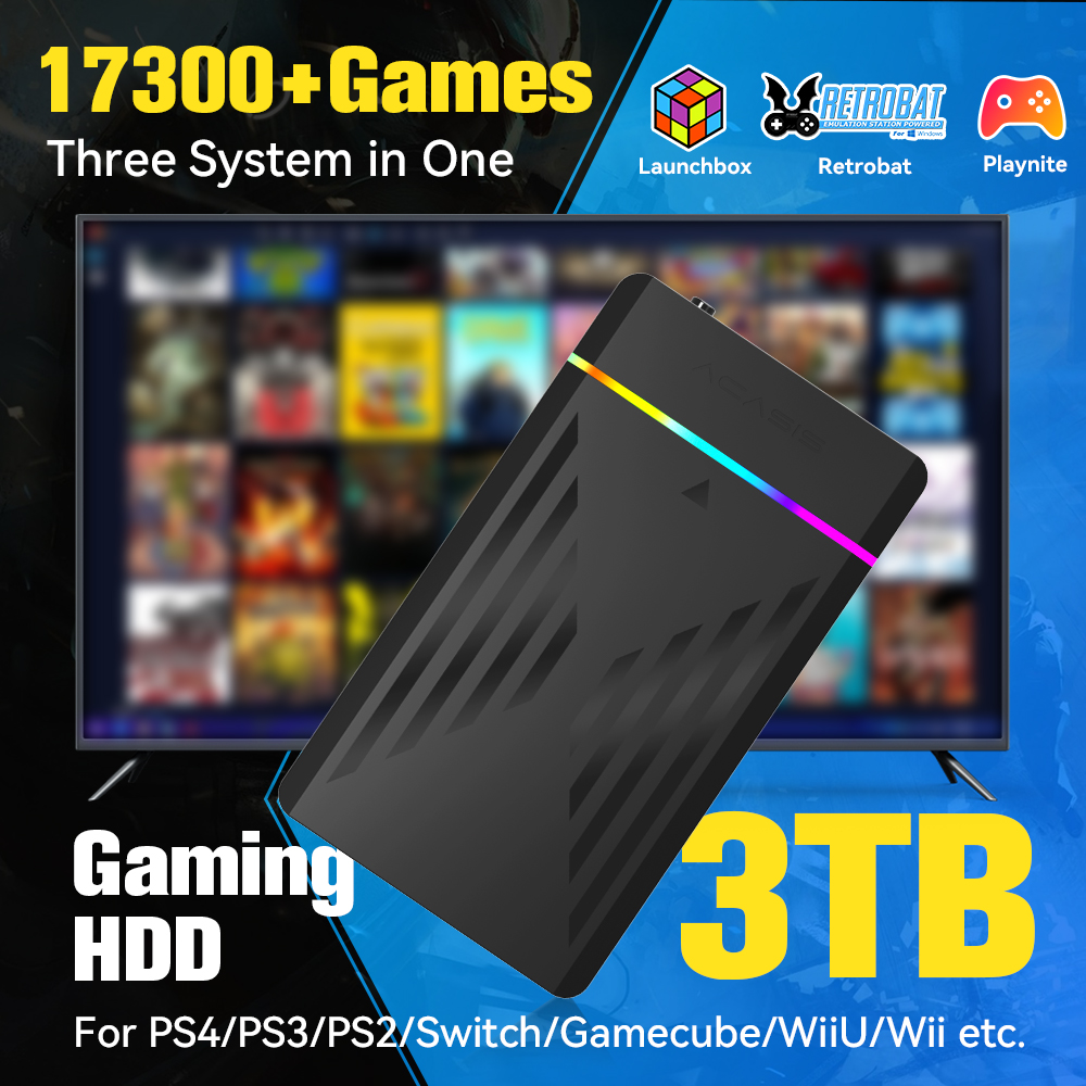 Retro Gaming Play Zone - HDD da gioco portatile da 3