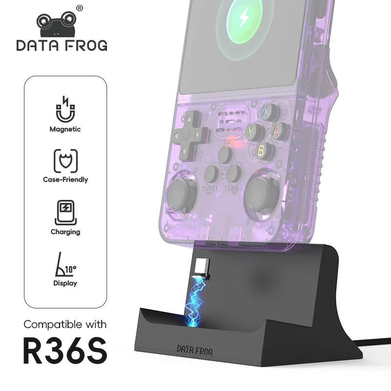 Data Frog R36S Base di Ricaric - Retro Gaming R36S recensione e prezzo