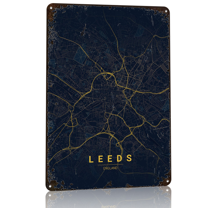 Poster artistico con mappa di  - Retro Gaming Leeds recensione e prezzo