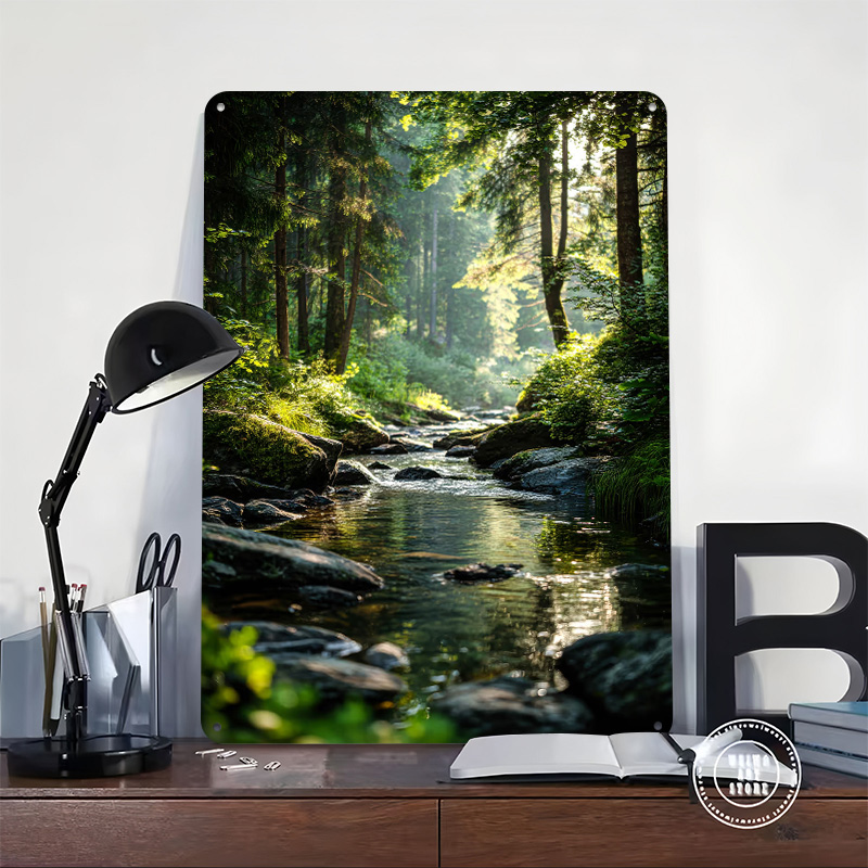 Poster in Metallo Forest River - Retro Gaming Bar recensione e prezzo