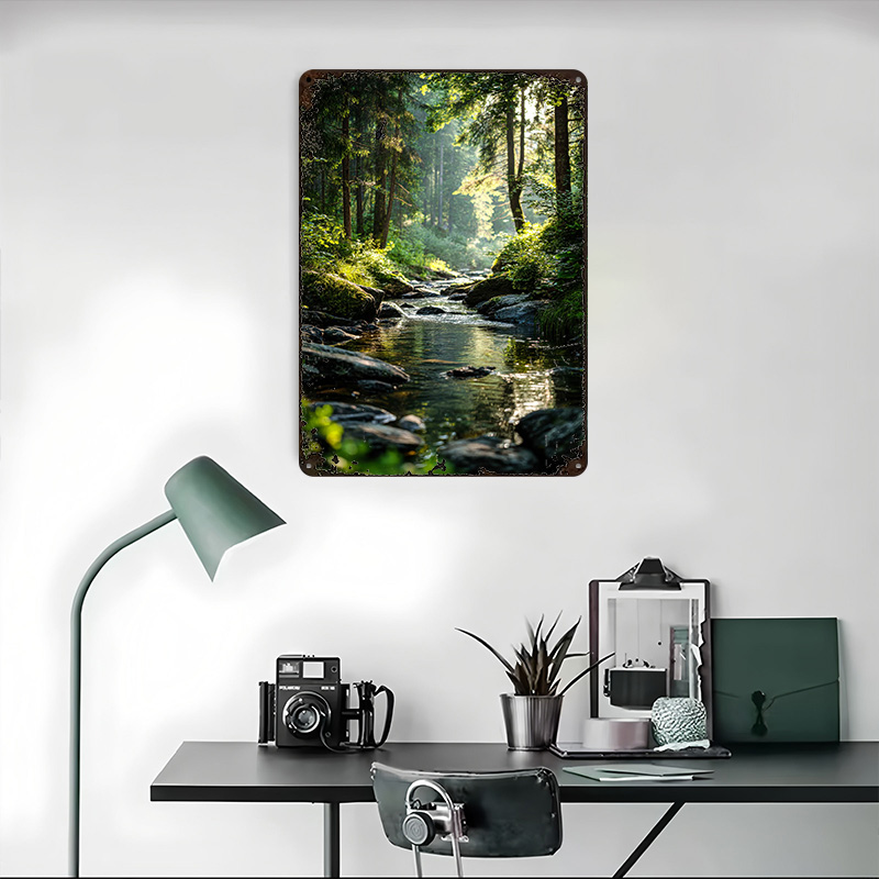 Poster in Metallo Forest River - Retro Gaming Bar recensione e prezzo